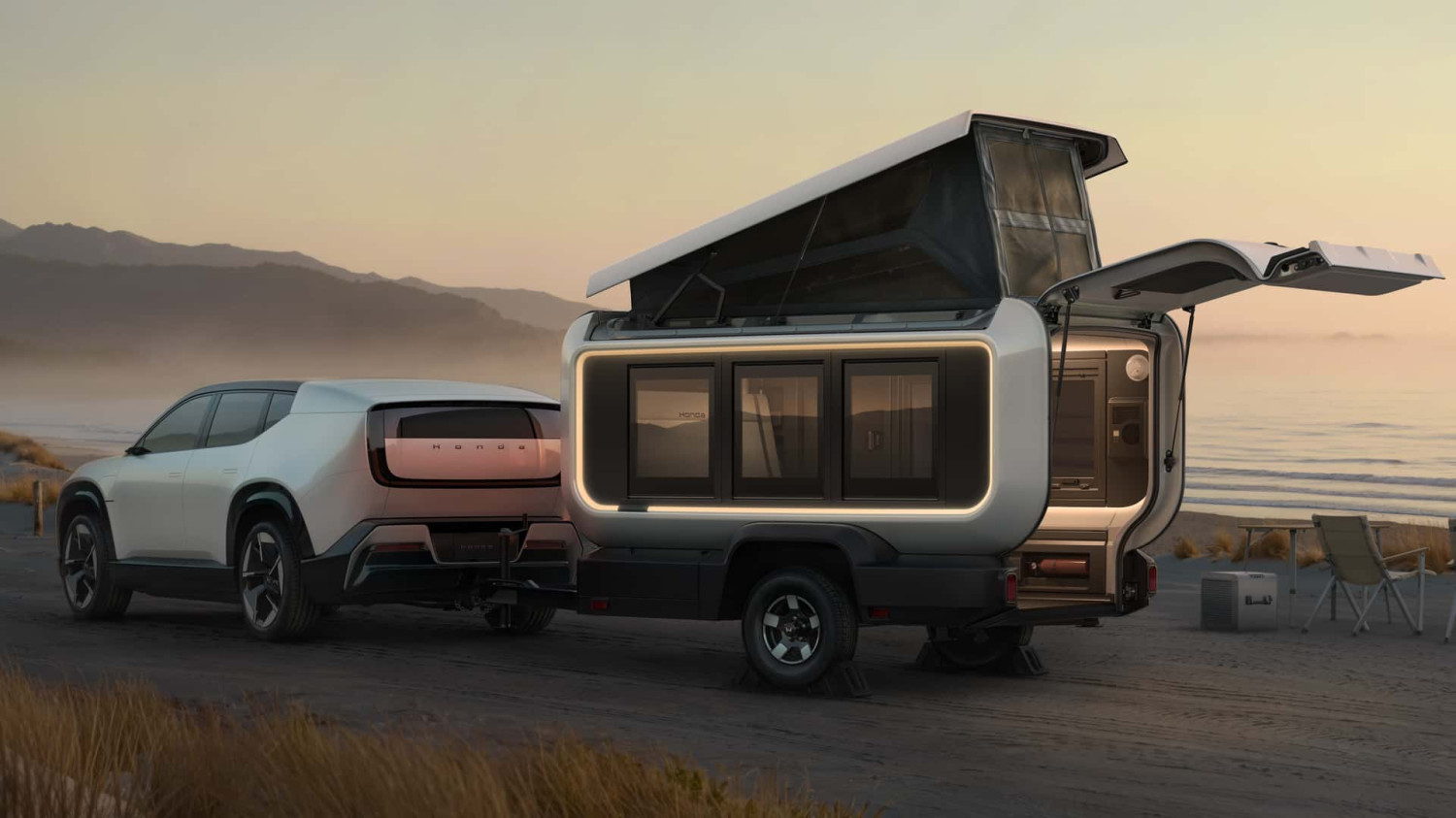 La caravana del futuro es de Honda y ocupa muy poco espacio