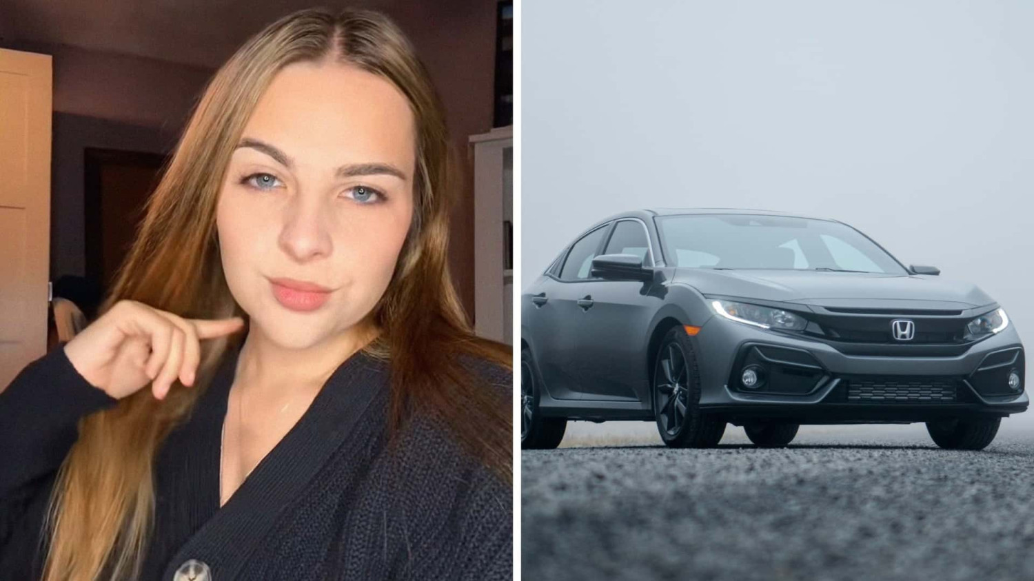 Honda, Honda Civic, Honda Civic Driver Gets Caught in a Snowstorm. Then She Takes off at 40mph
