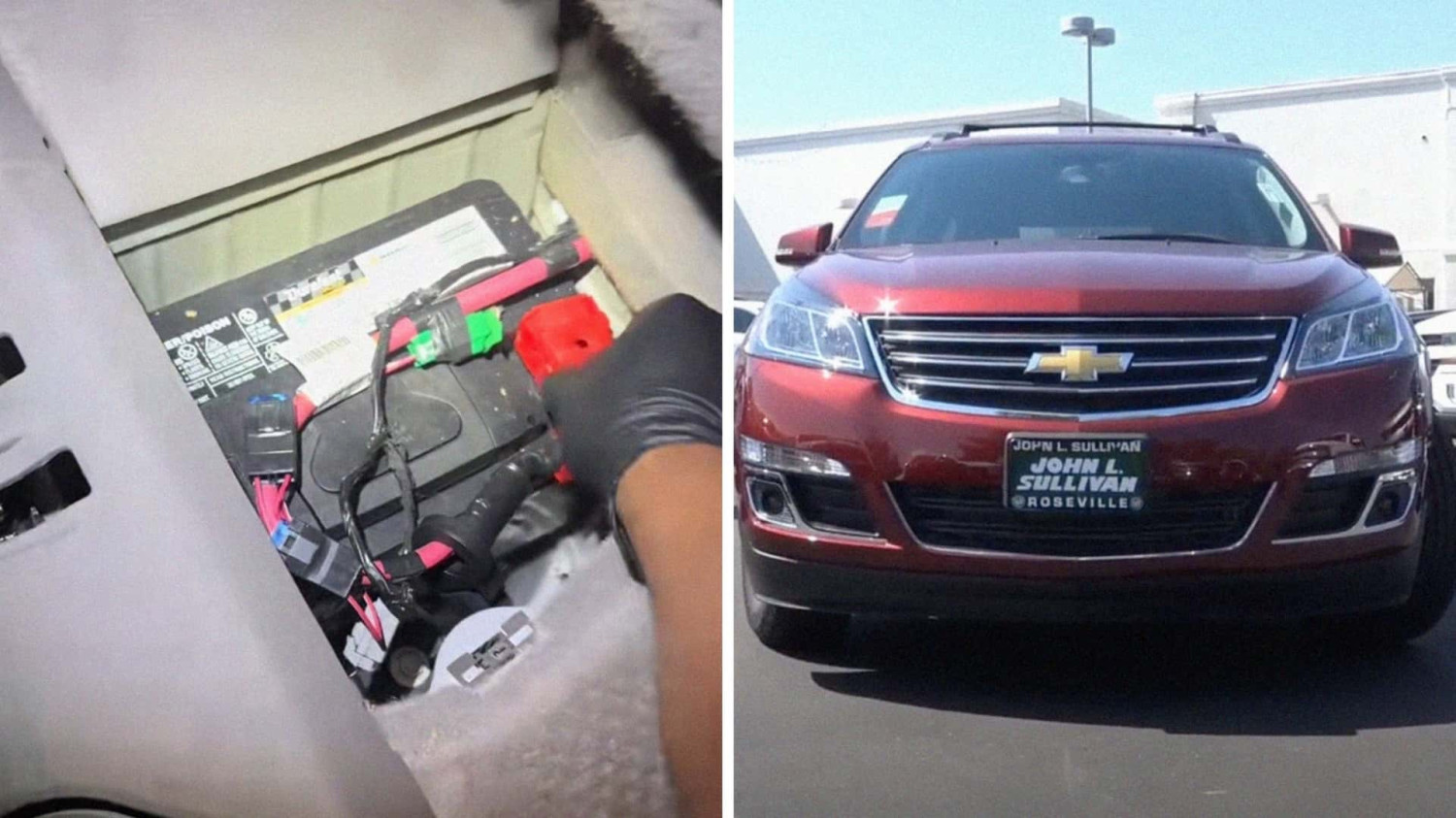 Chevy, Battery, Mechanic Starts Working On Chevy Traverse. Then He Sees Where the Battery Is