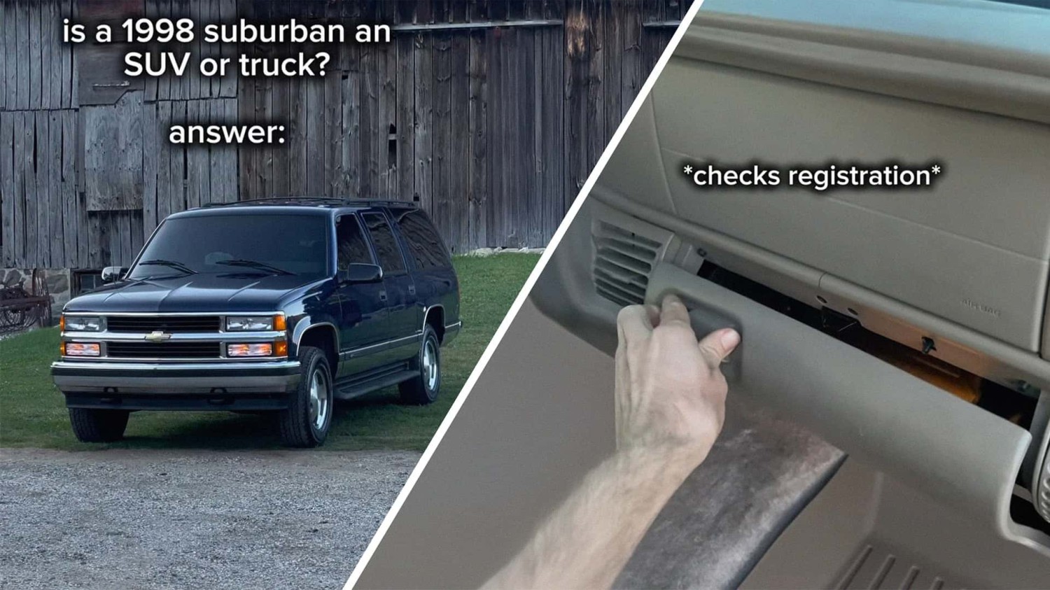 SUV, ‘We Were All Wrong:’ Auto Detailer Checks Registration To See If a '98 Suburban is an SUV or a Truck. It’s Neither