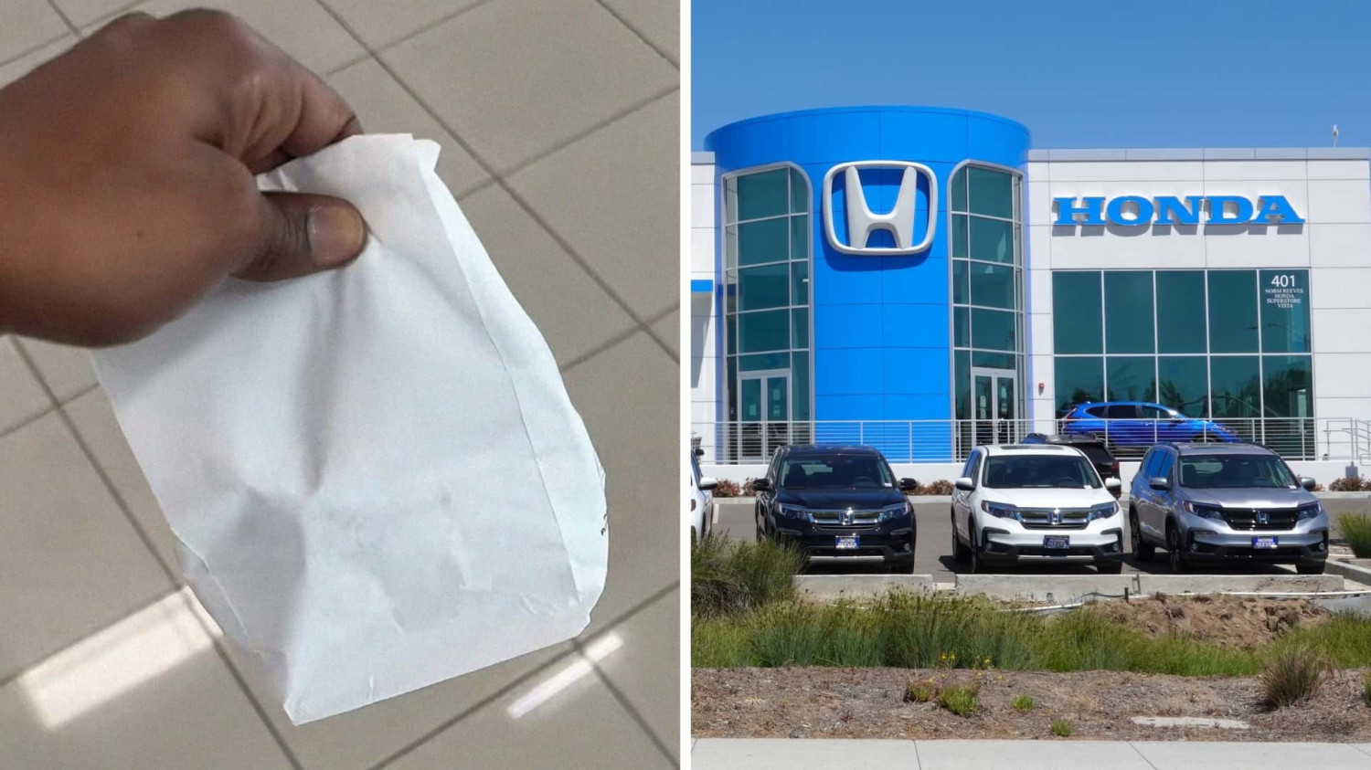 Honda, 'It’s Not Complimentary?:' Grubhub Driver Picks Up Order. Then He Realizes It’s At A Honda Dealership