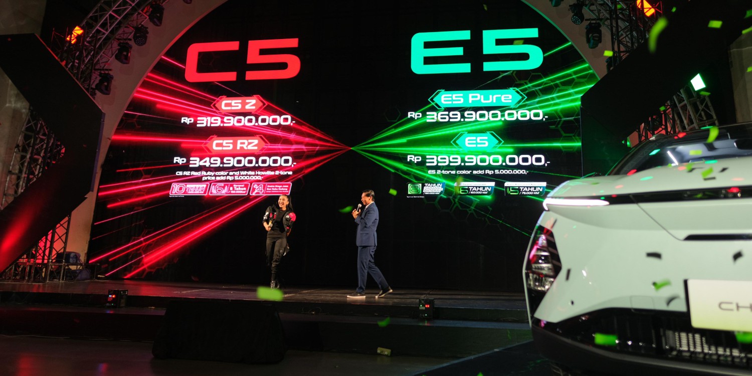 Chery C5 &amp; E5 Resmi Masuk Indonesia, Harga Mulai Rp 319 Jutaan!