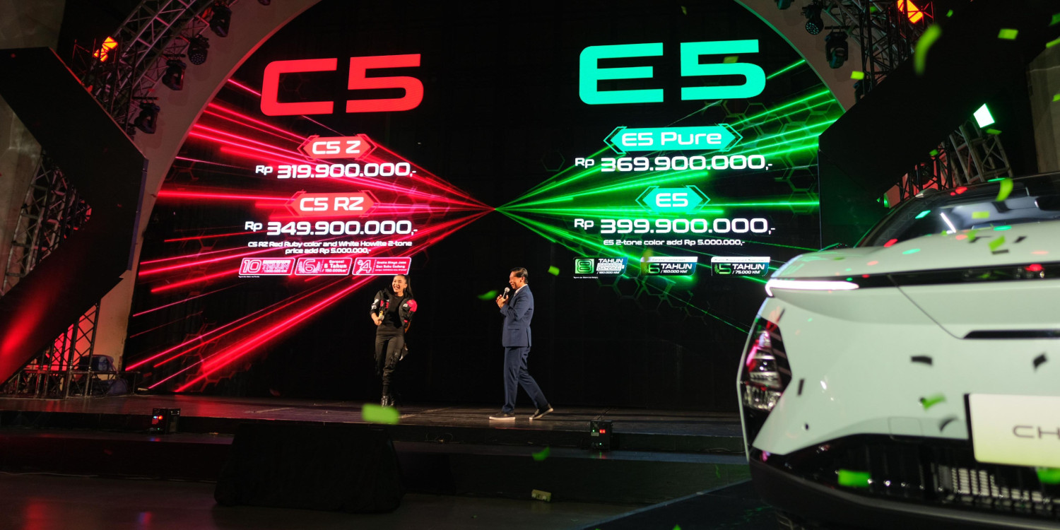 Chery C5 &amp; E5 Resmi Masuk Indonesia, Harga Mulai Rp 319 Jutaan!