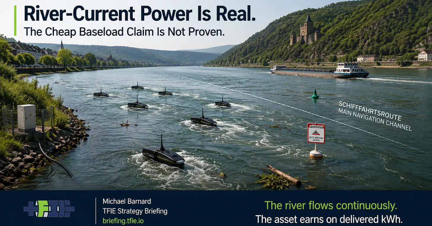 Energyminer’s River Turbines Are Real. The Cheap Baseload Claim Needs Operating Data.