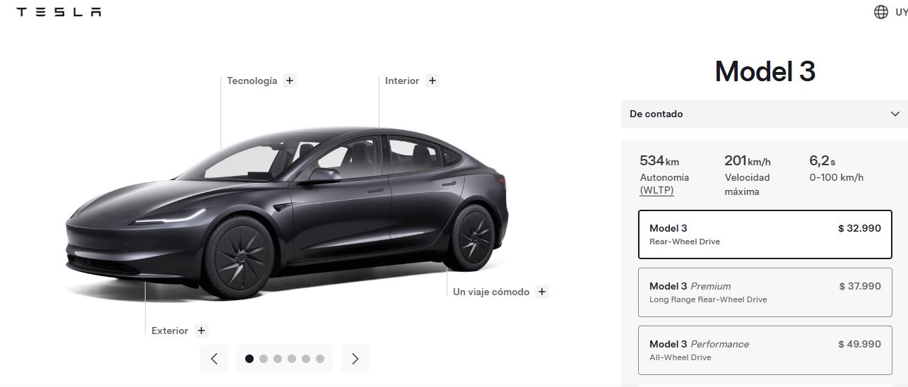 Tesla’s Offensive in South America Continues as the Brand Arrives in Uruguay, Cuts Prices in Chile