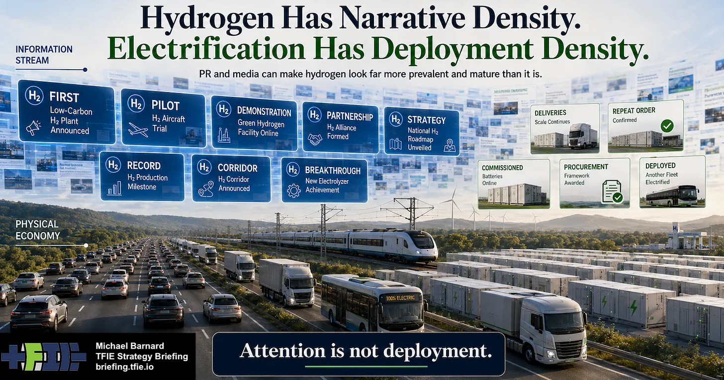 Hydrogen Gets Far More Attention Than Its Deployment Justifies