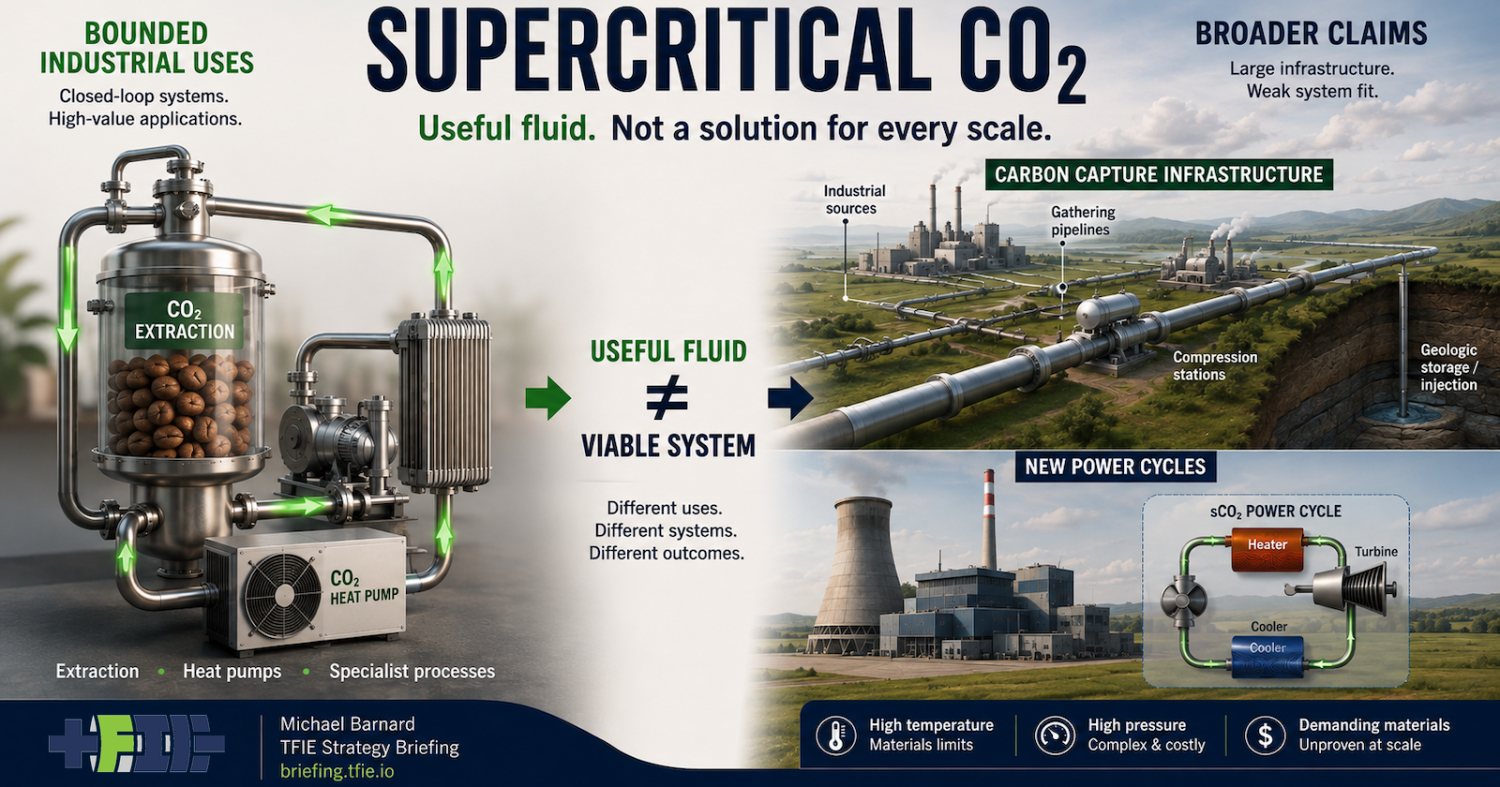 Supercritical CO₂ Is Useful. The System Claims Are The Problem.