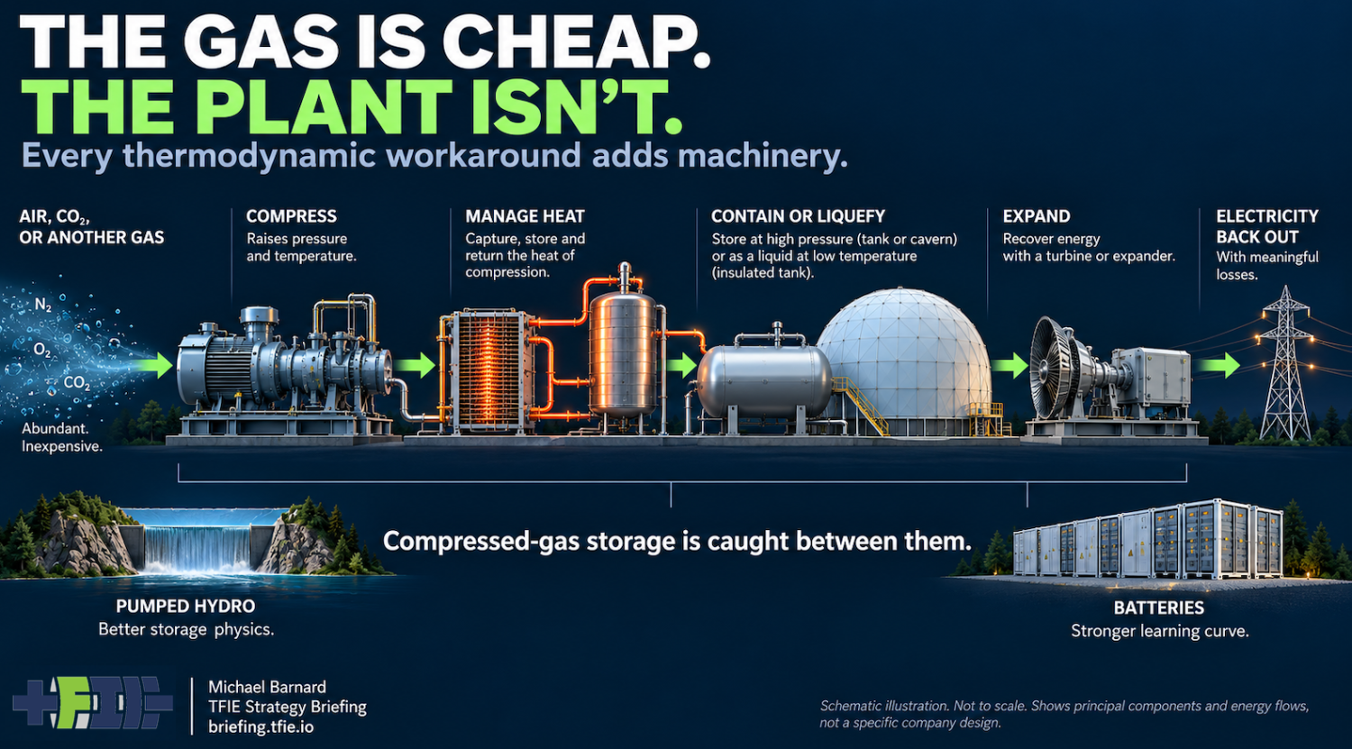 Compressed-Gas Storage Demonstrators Got Bigger. The Economics Didn’t Get Better.