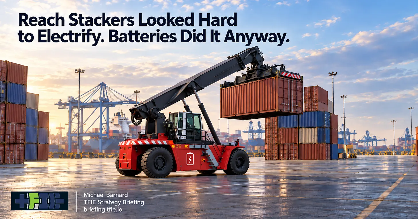 Reach Stackers Look Like A Hydrogen Use Case. Ports Are Buying Batteries.