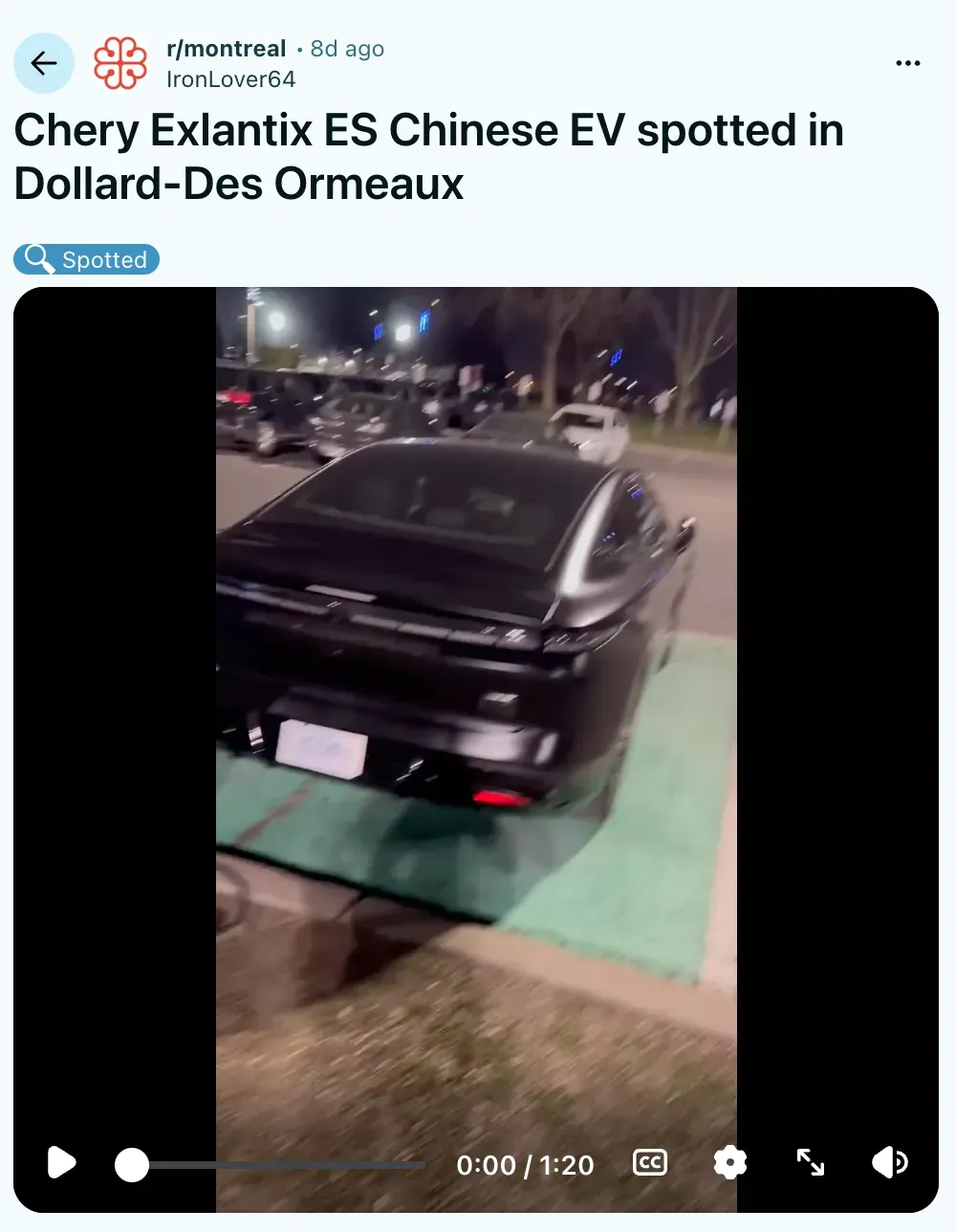 Chinese EV Chery Exlantix ES surfaces in Montreal ahead of Canadian market entry