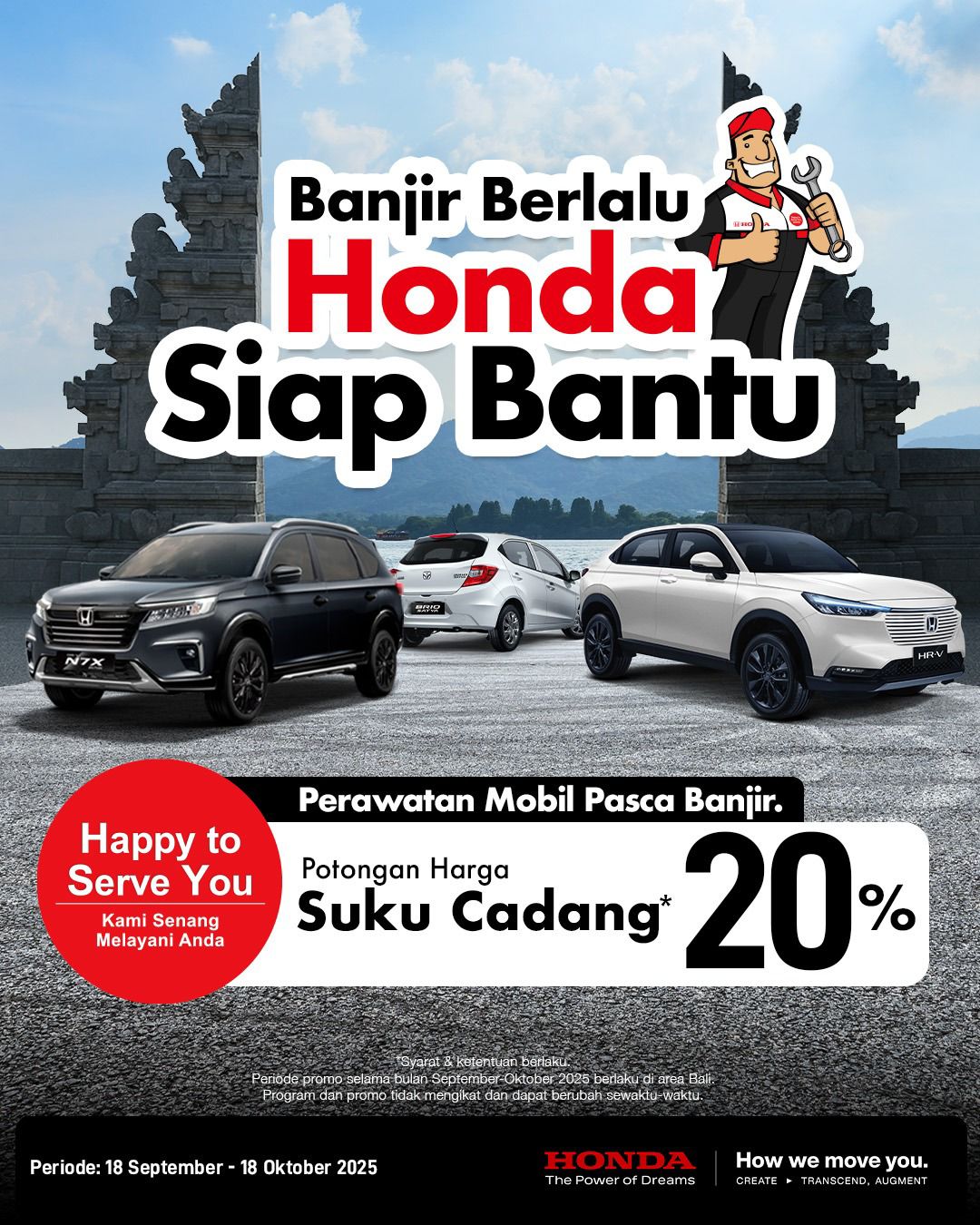 Layanan Purna Jual Honda Hadirkan Servis Khusus – UNTUK MOBIL TERDAMPAK BANJIR DI BALI