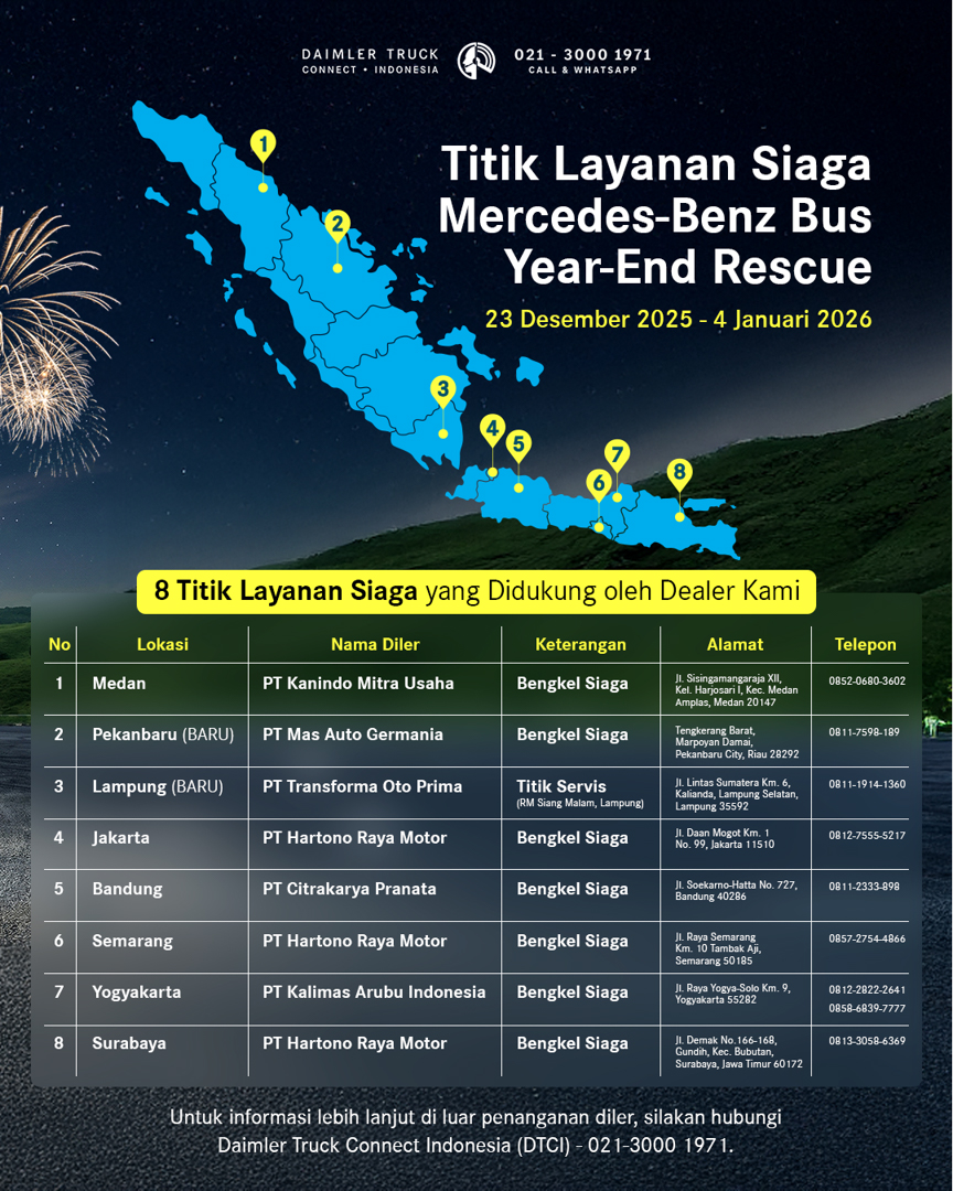 Commercial Vehicle Mercedes-Benz Bus Year-End Rescue 2025 – SIAGA SELAMA LIBUR NATARU