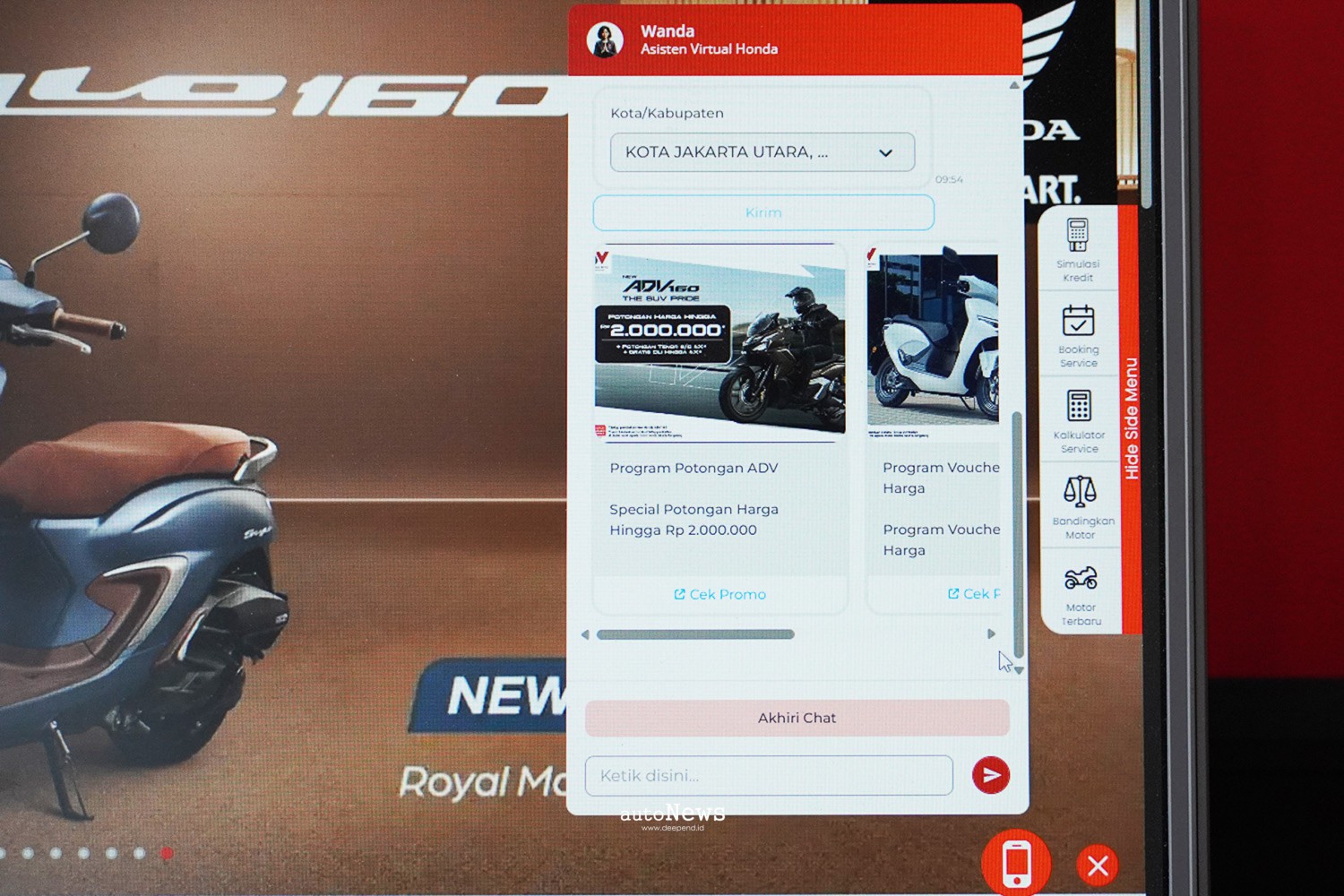 Asisten Virtual Lewat Aplikasi Wanda – BELI MOTOR HONDA SEMUDAH KIRIM WHATSAPP