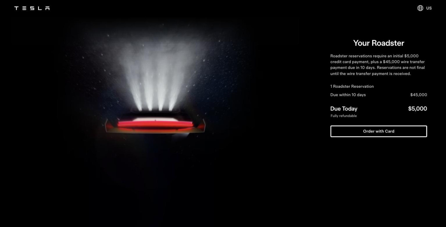 Tesla reopens $50,000 Roadster reservations ahead of October 1 unveil