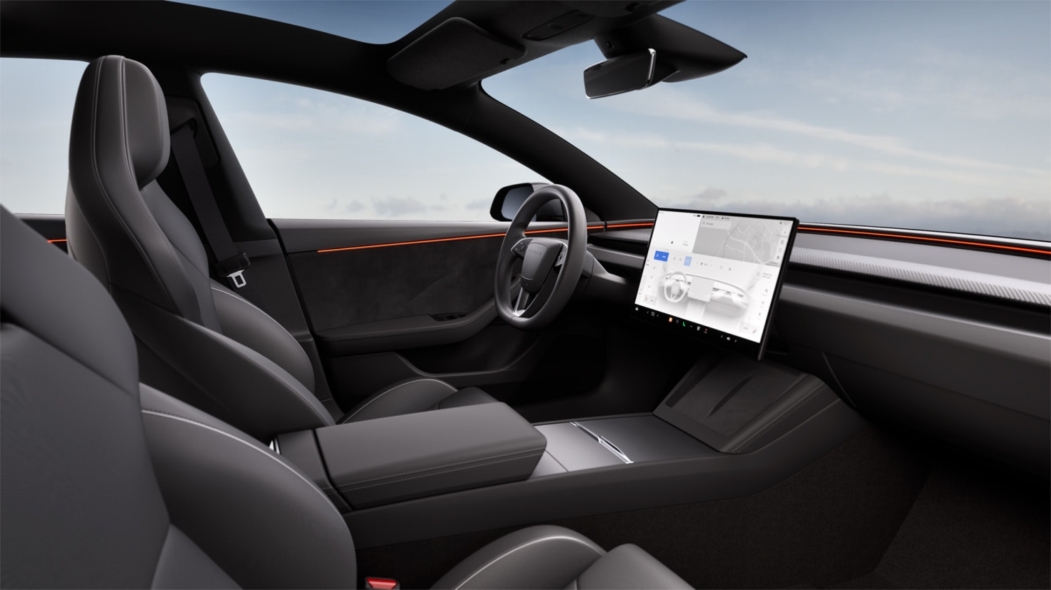 Tesla Model 3 gets range and performance boost, plus a new 16-inch screen in US