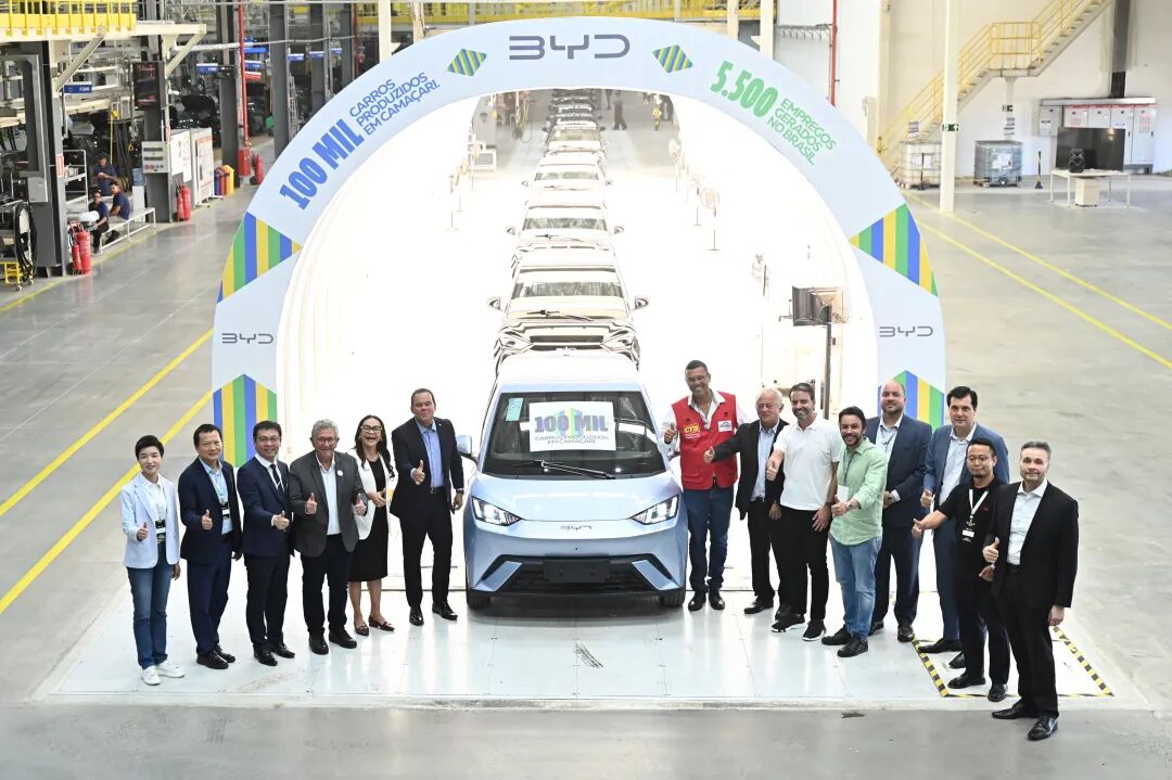 BYD, BYD's Brazil plant rolls out 100,000th NEV as workforce tops 5,500