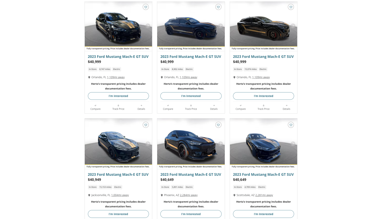 Hertz's Shelby Ford Mustang Mach-E GTs for Sale With Big Discounts