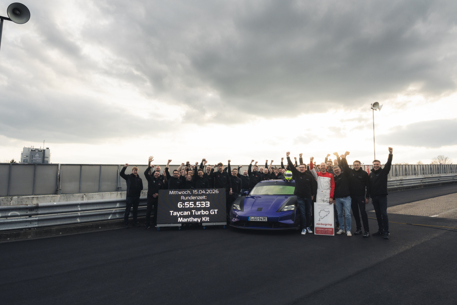 New Porsche Taycan Turbo GT Manthey Kit Laps Nurburgring in 6:55