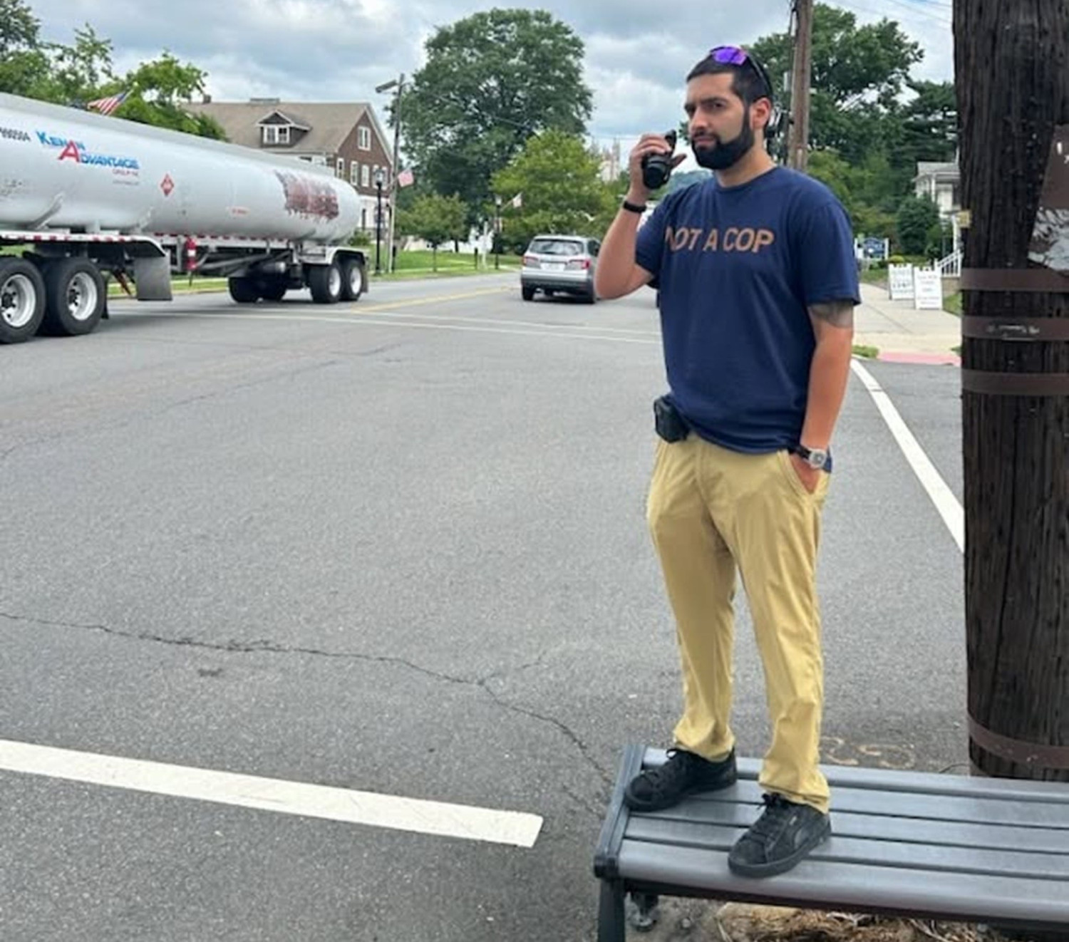 NJ Police Wearing Shrubs, ‘Not a Cop’ Shirt Catch 74 Distracted Drivers in 6 Hours