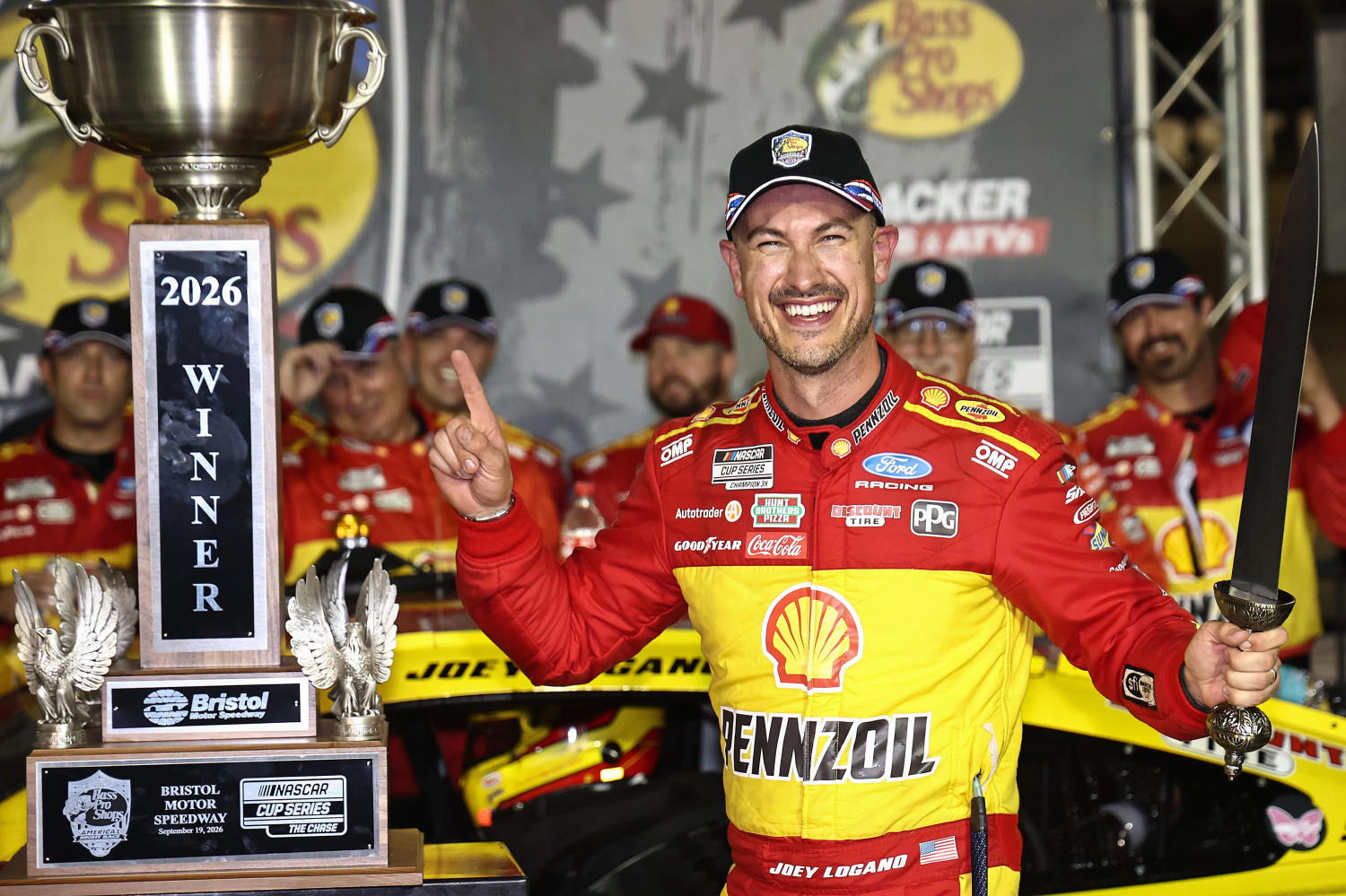 Joey Logano Steals a Win in NASCAR’s Bristol Night Race While His Teammate Throws Punches on Pit Road