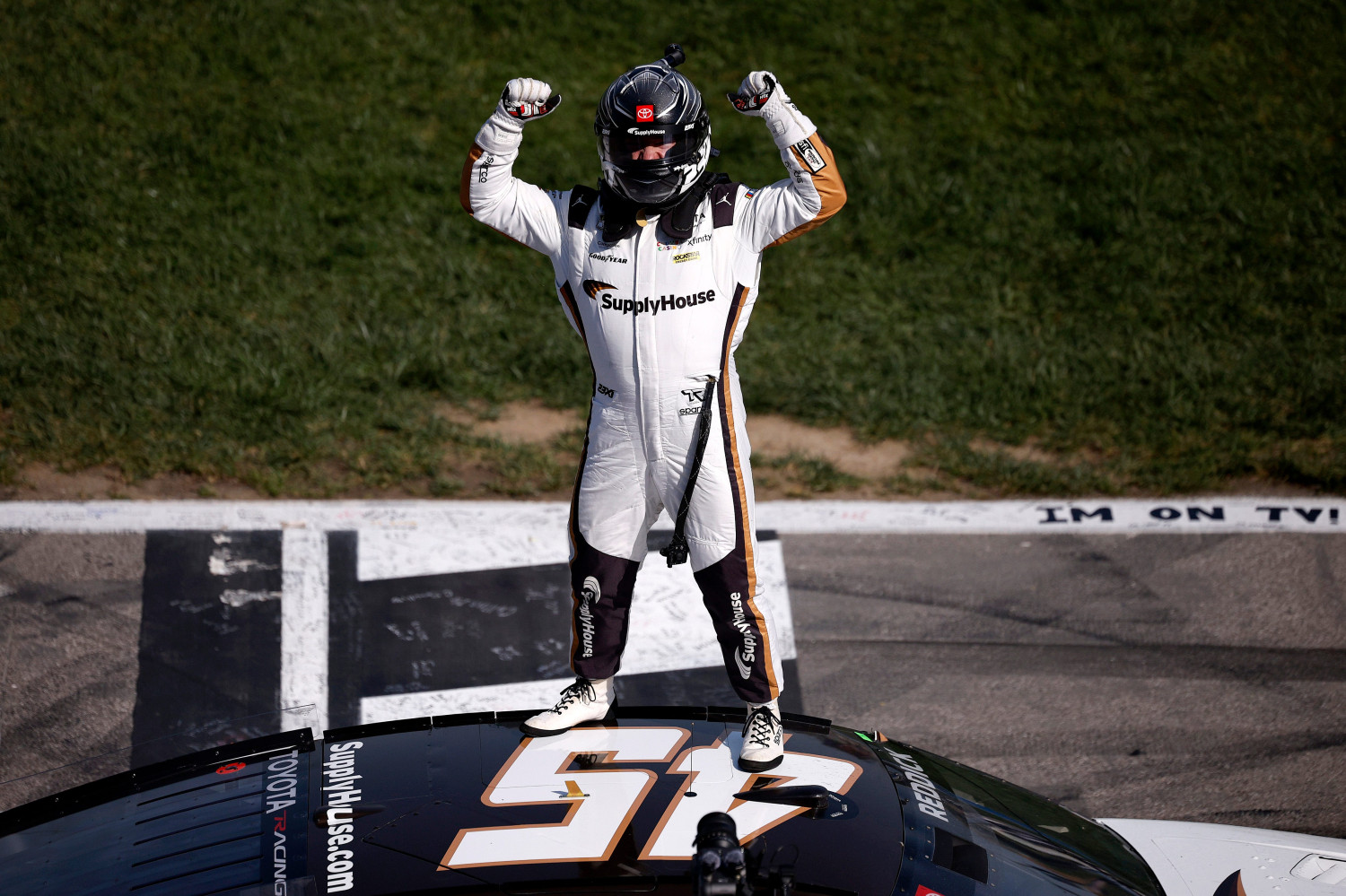 Saved by a Late Race Caution, Tyler Reddick Goes Five For Nine on the Season with Kansas Speedway Win