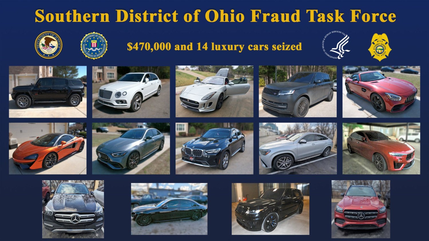Feds Seize McLaren, Bentley, 12 Other Luxury Cars in Alleged $30 Million Medicaid Fraud Raid