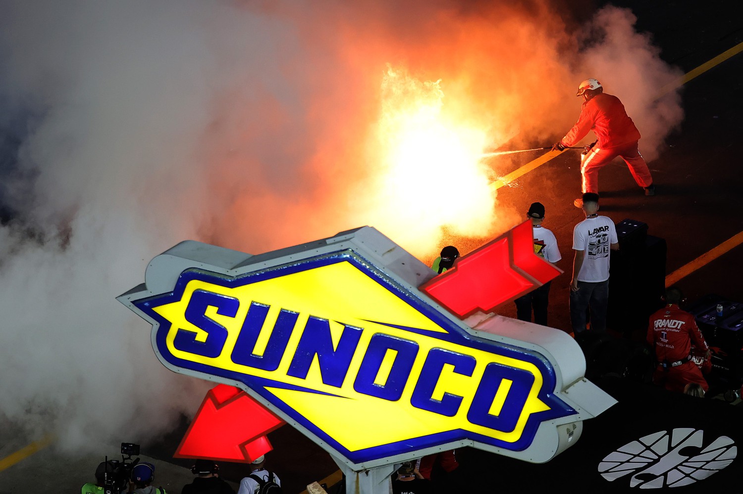 Bristol NASCAR Race Red Flag for Major Engine Fire for Mason Maggio