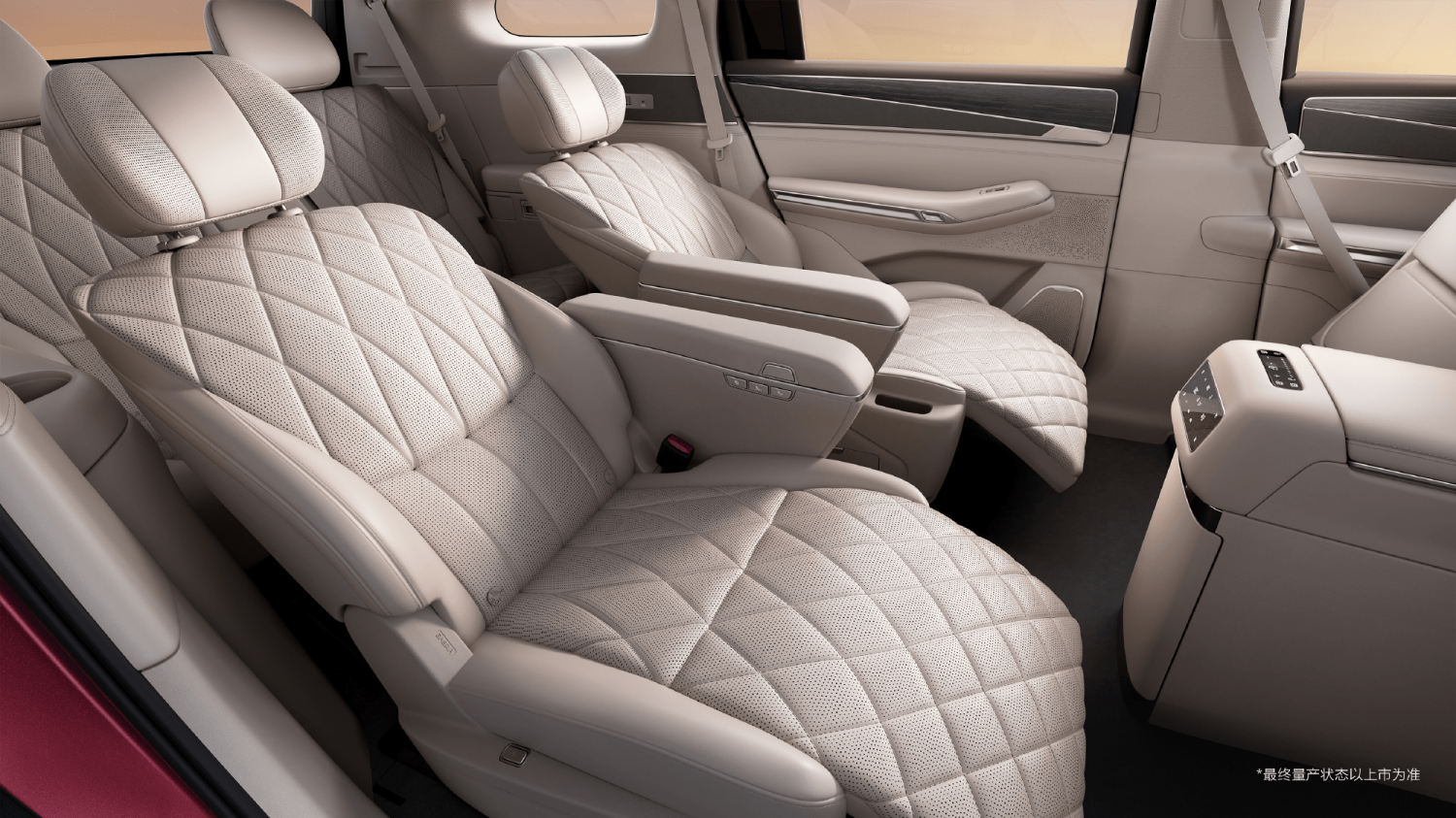 BYD Datang Interior Features Rear Overhead Screen and Zero-Gravity Seats