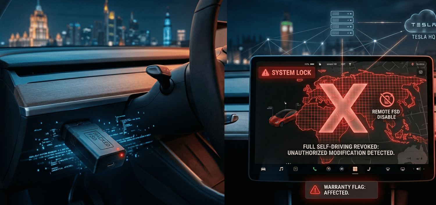 Tesla, Tesla cracks down on FSD hacking devices, remotely shuts down access