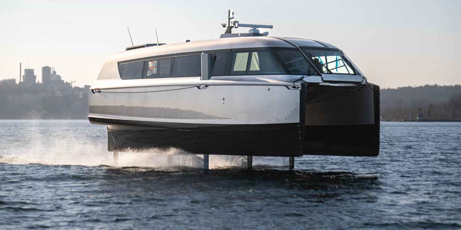 Candela’s new P-12 Business electric ferry is luxury soaring just above the waves