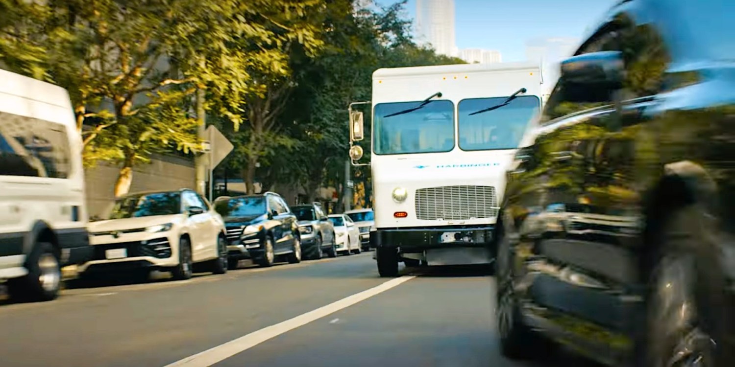 Watch this Harbinger electric van chase down package thief [video]