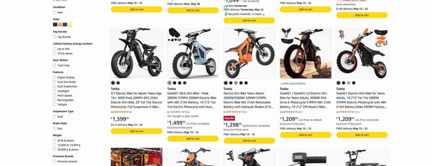 Amazon to stop selling 'hooligan bikes' in California after investigation