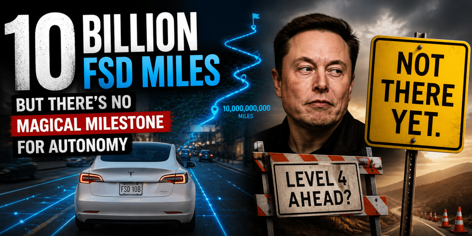 Tesla reaches 10 billion FSD miles — is there's a magical milestone for autonomy
