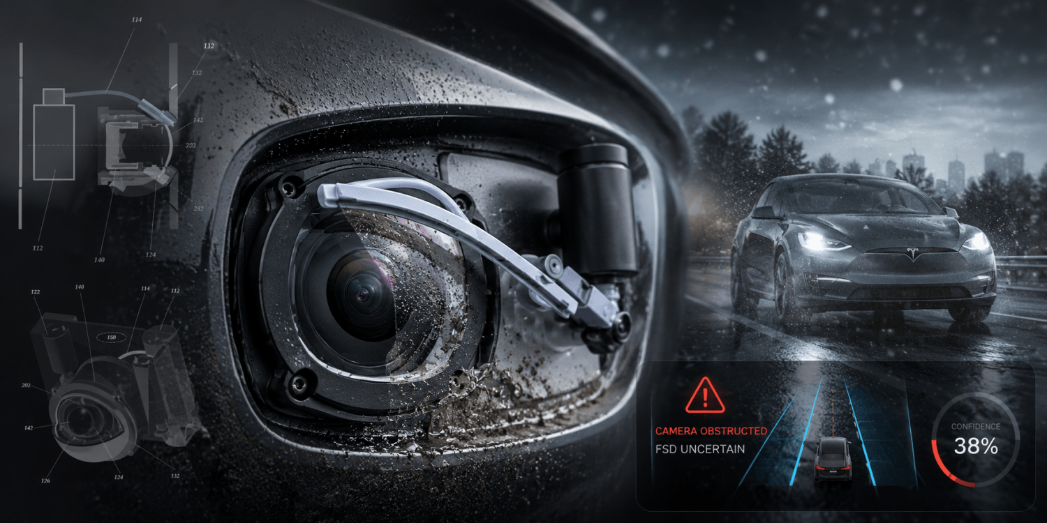Tesla patents camera wiper for self-driving — resulting in more doubts for FSD owners