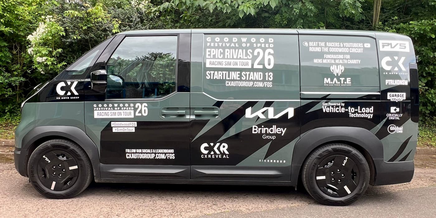 Kia converts its EV van into an off-grid simulator with a 55" screen