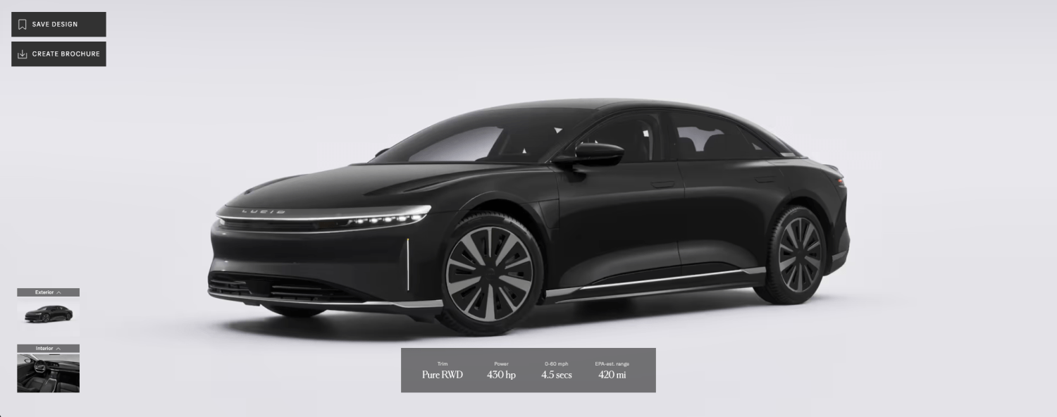 Lucid, Lucid unveils its 2027 Air EV lineup with a new Stealth package