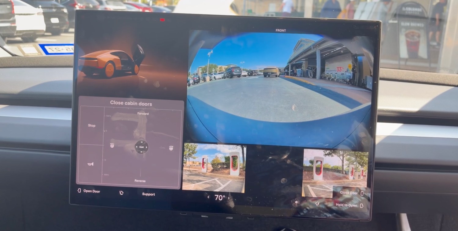 Tesla, Tesla Cybercab has a hidden virtual joystick to drive it manually