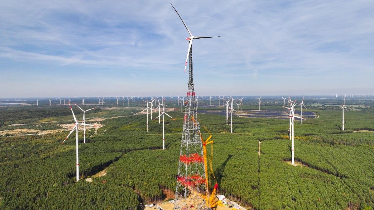 The world's tallest wind turbine just reached 1,197 feet