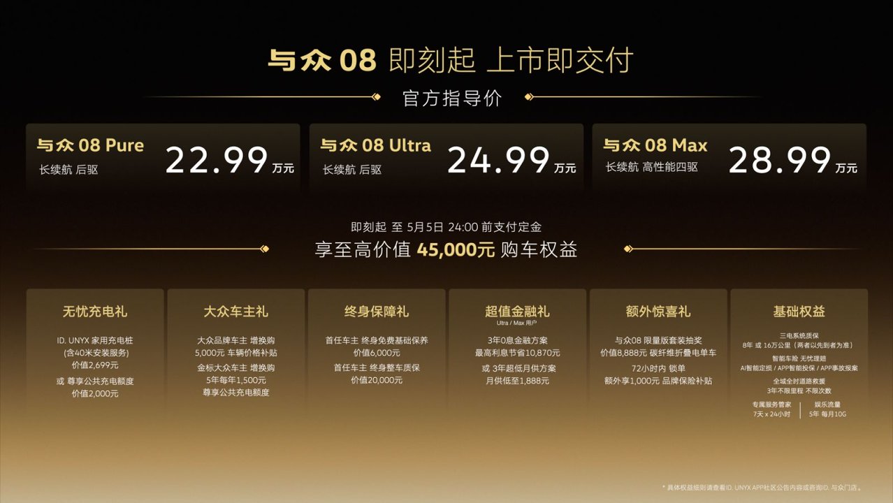 ID. UNYX 08 hits the market, Firing the First Shot of Gold Badge Volkswagen's 2026 Product Offensive