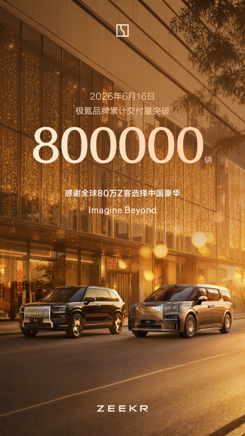 Zeekr, ZEEKR Brand Cumulative Deliveries Exceed 800,000 Units