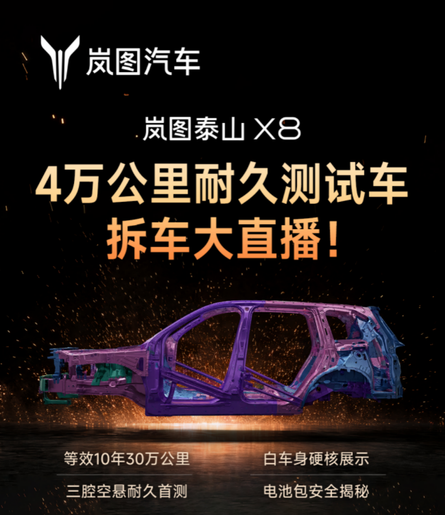 Voyah Taishan X8 Live-Streams Teardown of 40,000-Km Test Vehicle