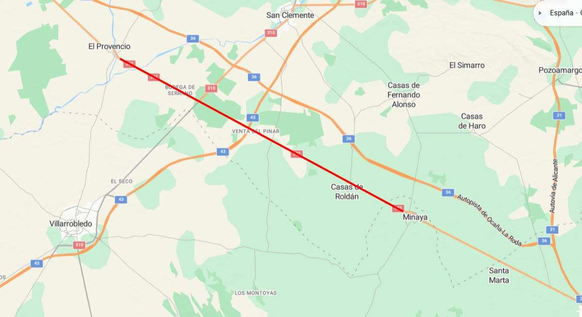 Esta es la carretera con la recta más larga de toda España: ¿dónde se encuentra?