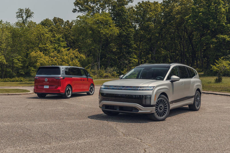 Which Is the Better Three-Row EV, the VW ID.Buzz or the Hyundai Ioniq 9?