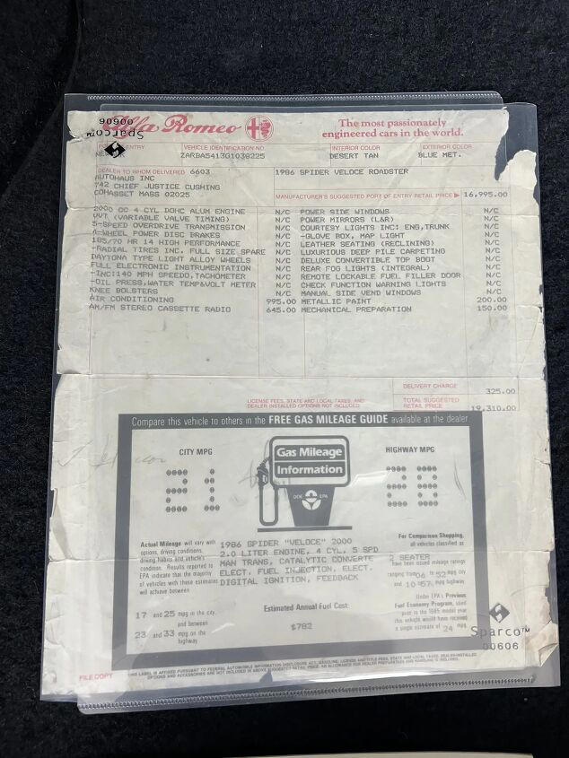 1986 Alfa Romeo Spider For Sale