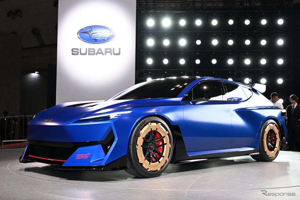 スバル製スーパーカー登場！「パフォーマンスE STIコンセプト」に盛り込まれた新技術と、伝統への敬意…ジャパンモビリティショー2025