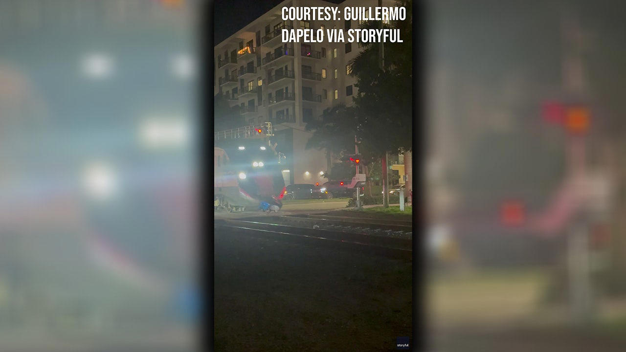 Caught on camera: Brightline train crushes delivery robot stuck on tracks in Miami