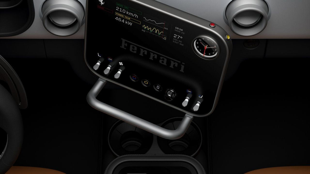 Así es el Ferrari luce por dentro, el primer Ferrari eléctrico que esconde patentes, sorpresas y referencias