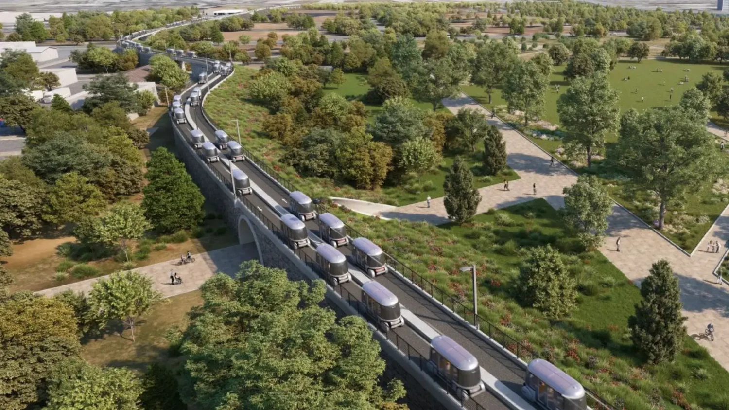Construyen la primera carretera para coches sin conductor del mundo y que podrá transportar hasta 10.000 personas por hora
