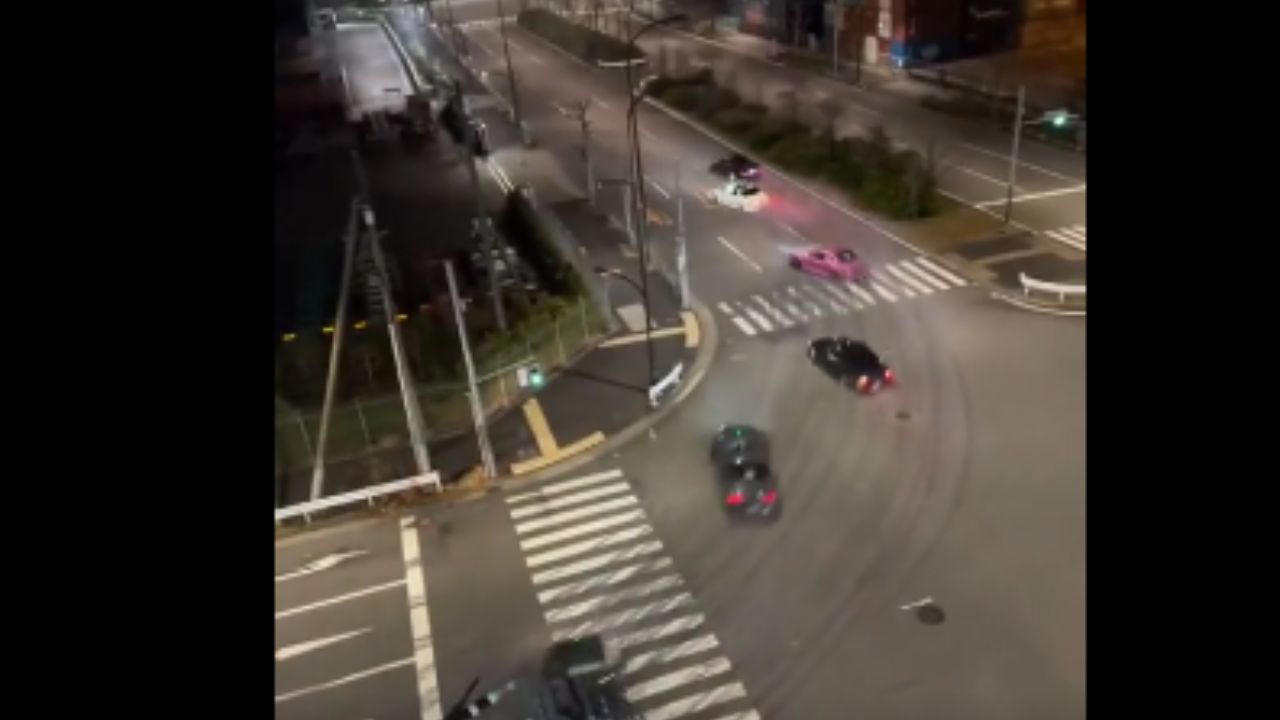 Tokyo street drifters arrested after police video captures stunts