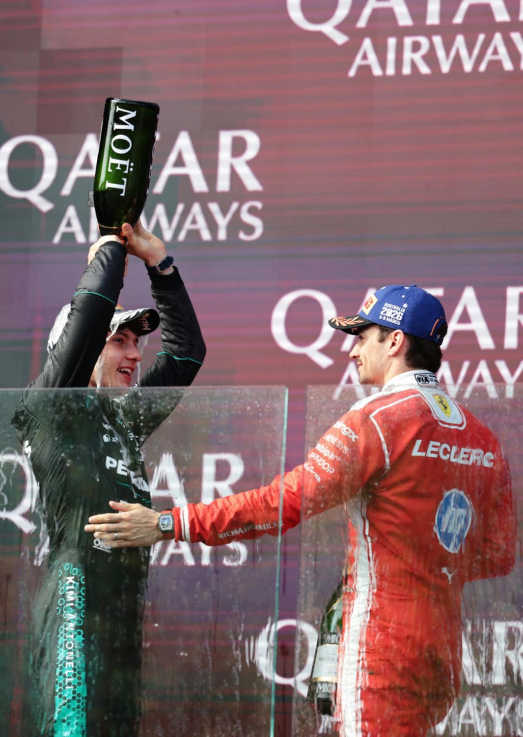 Charles Leclerc, sobre la batalla con George Russell y Mercedes F1 en el GP de Australia: "No me lo esperaba"